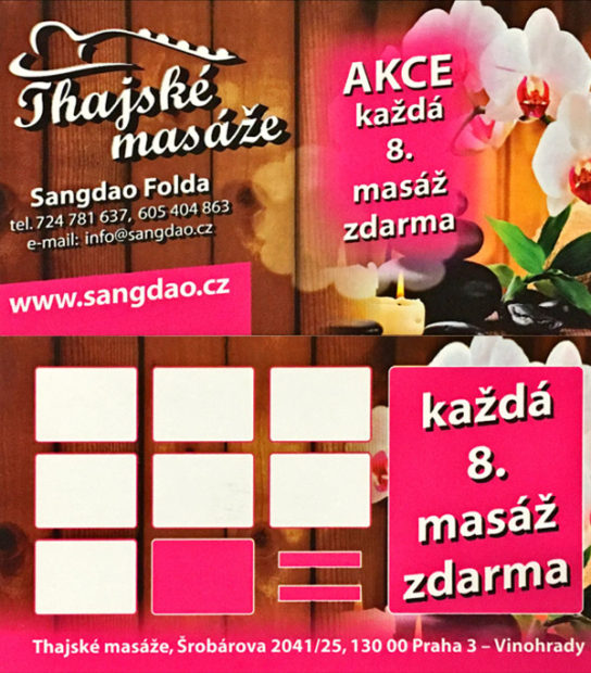 Sangdao thajské masáže Praha